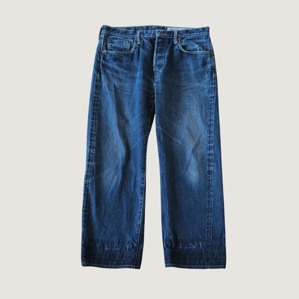 Kapital Jeans Men Blue Selvedge Denim Vintage Oversized Y2K 32x27 Straight Leg